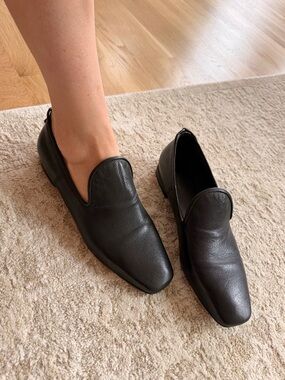 Officine Creative Classic Black Leather Slip-On